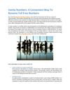 Vanity Numbers: A Convenient Way To Rename Toll Free Numbers 