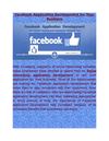 Facebook Application Development for Your Business