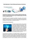 Web Application Trends Influencing Business Functioning