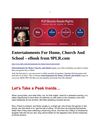 Entertainments For Home, Church And School – eBook from 9PLR.com