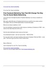 Free Facebook Marketing Tips