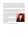 Human Hair Wigs – A Perfect Solution for Hair Loss in Women