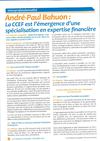 La CCEF est l'émergence d'une spécialisation en expertise financière