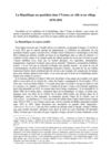 La République au quotidien dans l'Yonne, en ville et au village, 1870-1892 ; par Bernard Richard