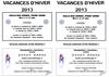 PROGRAMME VACANCES D'HIVER