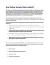Are Online Survey Tools Useful