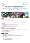 ICES - Licence Pro - "Qualité, Environnement et Prévention des risques Industriels - Spécialité Physique...