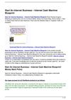 Start An Internet Business 8211 Internet Cash Machine Blueprint