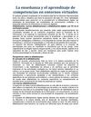 La enseñanza y el aprendizaje de competencias en entornos virtuales