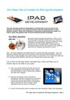 Five Major Tips to Consider for iPad App Development