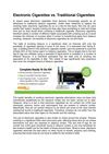 Electronic Cigarettes vs. Traditional Cigarettes