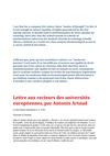 Letter to the rectors of European universities by Antonin Artaud (fr-angl)