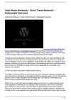 Hotel Room Workouts Quick Travel Workouts Bodyweight Exercises