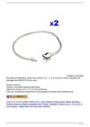 T-W-O Platinium Plated Starter Master Bracelets – Pandora Charms &amp; Beads Compatible Silver Plated-...