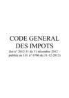 loi n° 2012-31 du 31 décembre 2012 portant Code Général des impôts SENEGAL