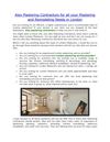 Alex Plastering Contractors for all your Plastering and Remodeling Needs in London 