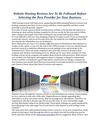 Website Hosting Reviews Are To Be Followed Before Selecting the Best Provider for Your Business