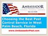 Choosing the Best Pest Control Service in West Palm Beach, Florida 