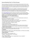 Internet Marketing Plan For Online Success