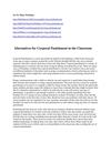 Alternatives for Corporal Punishment in the Classroom