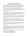Trenching in the Mining Industry