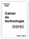 Cahier de technologie des Sixièmes