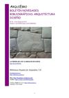 Boletín de novedades de Arquitectura y Diseño de la Biblioteca Hypatia, nº 31
