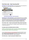 Find Online Jobs High Converting Site