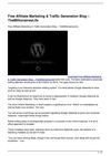 Free Affiliate Marketing Traffic Generation Blog TheMillionairesLife