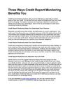 Three Ways Credit Report Monitoring Benefits You