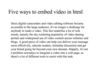 Five ways to embed video in html