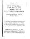 COMMUNICATIVE, TASK-BASED, AND CONTENT-BASED LANGUAGE INSTRUCTION
