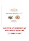 DOSSIER DE NOTICIAS DE SEGURIDAD PRIVADA “FEBRERO 2013”