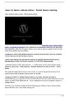 Learn to dance videos online Social dance training