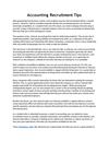 Accounting Recruitment Tips