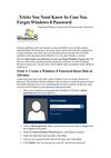 Tricks You Need Know In Case You Forgot Windows 8 Password