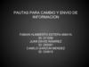 PAUTAS PARA CAMBIO Y ENVIO DE INFORMACION