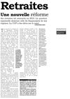 Article du journal "Ensemble" sur les retraites. (Mars 2013)
