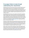 Encourage children to study through understanding their requirements