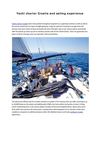 Yacht charter in Croatia destinations