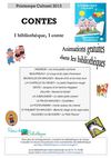 Animation 1 bibliothèque, 1 conte