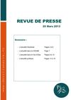 Revue de presse 25 mars 2013