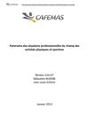 Panorama des situations professionnelles du champ des activités physiques et sportives - 2013