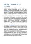 ROLE OF TEACHERS IN 21st CENTURY