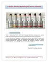 Looking for Sticker & Labels Printing Service in Clearwater, Florida