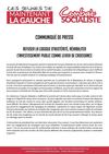 Communiqué de presse - réaction à l'intervention de François Hollande, 28 mars 2013