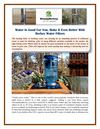 Water Is Good For You, Make It Even Better With Berkey Water Filters