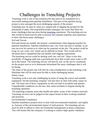 Challenges in Trenching Projects