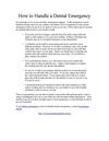 How to Handle a Dental Emergency
