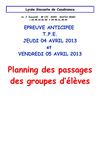 Plannig TPE 2013